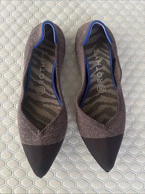Rothy's Two-Tone Pointed Knit Flats